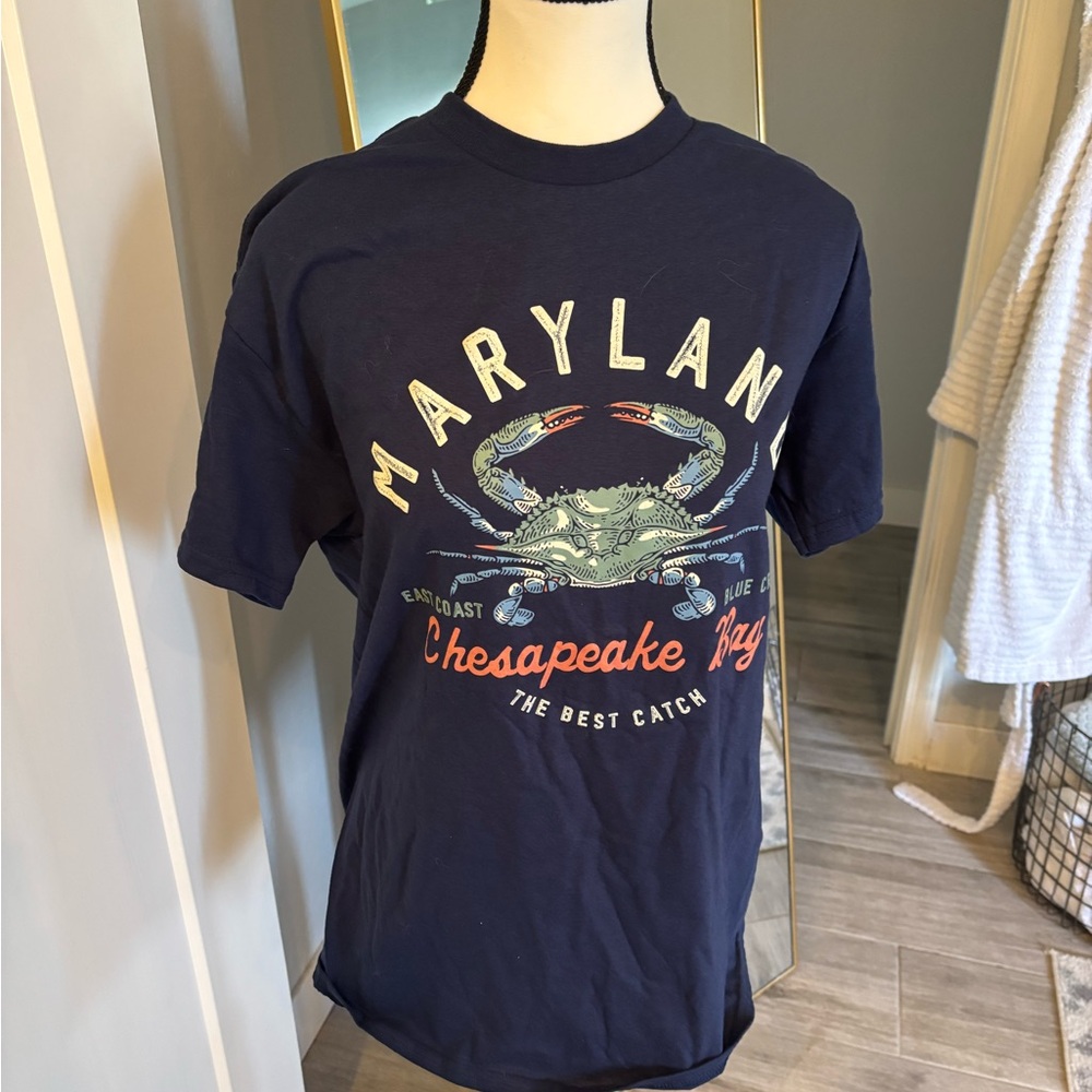 Gildan Navy Maryland Reptile T-Shirt nwot